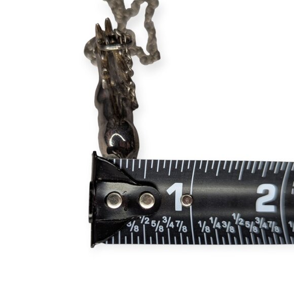 Silver Plate Deer/Reindeer Pendant & Chain Necklace - Picture 11 of 14